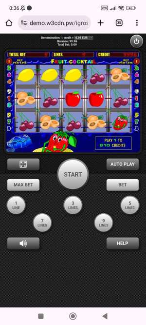 игровой автомат фруктовый коктейль